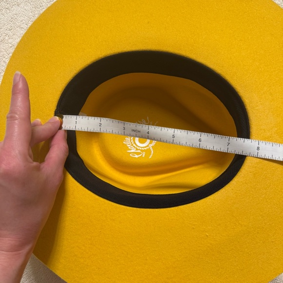 Charlie 1 Horse Yellow Wool Western Hat with Black Band Size Small - Picture 16 of 16